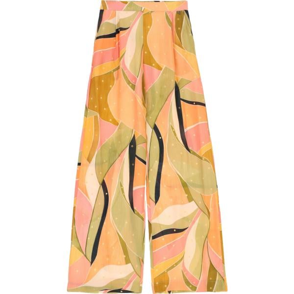 pantaloni a palazzo Dixie arancione con stampe