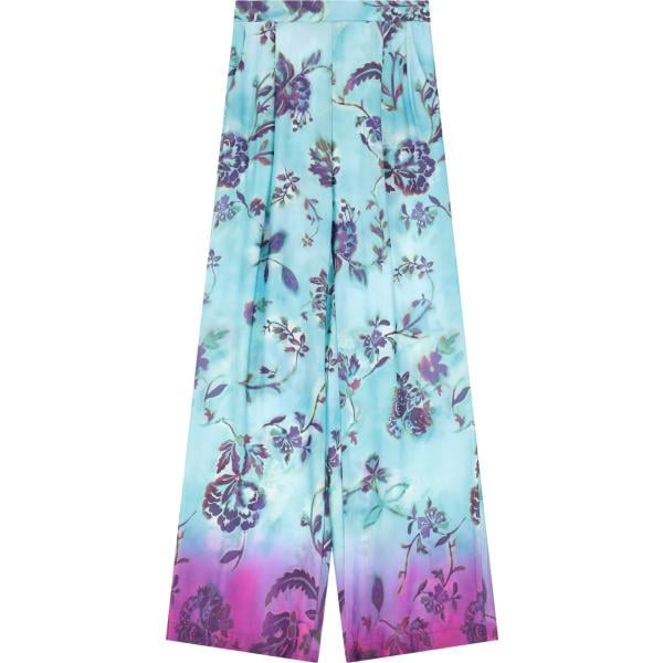 pantaloni Dixie blu a fiori