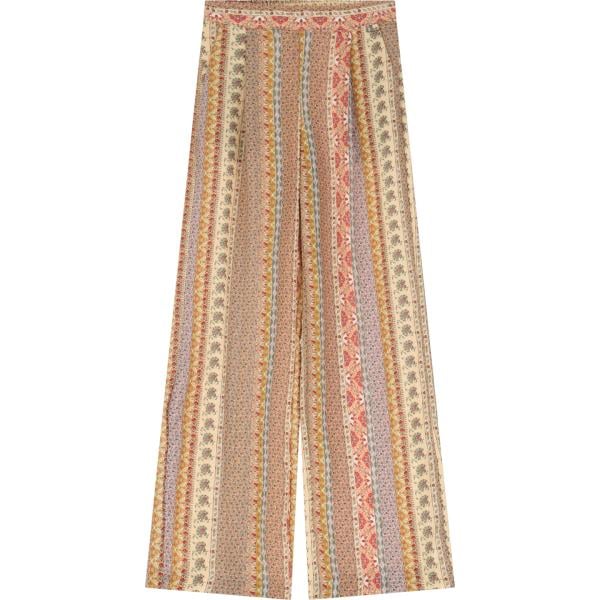 pantaloni Dixie marrone con stampe