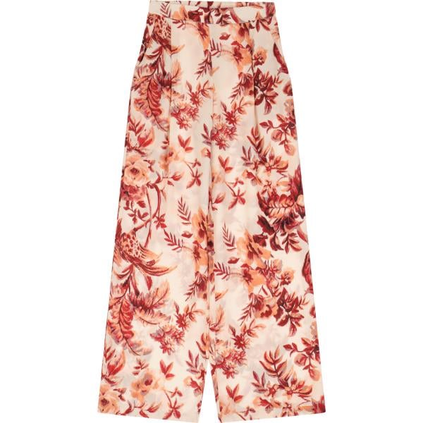 pantaloni Dixie marrone a fiori