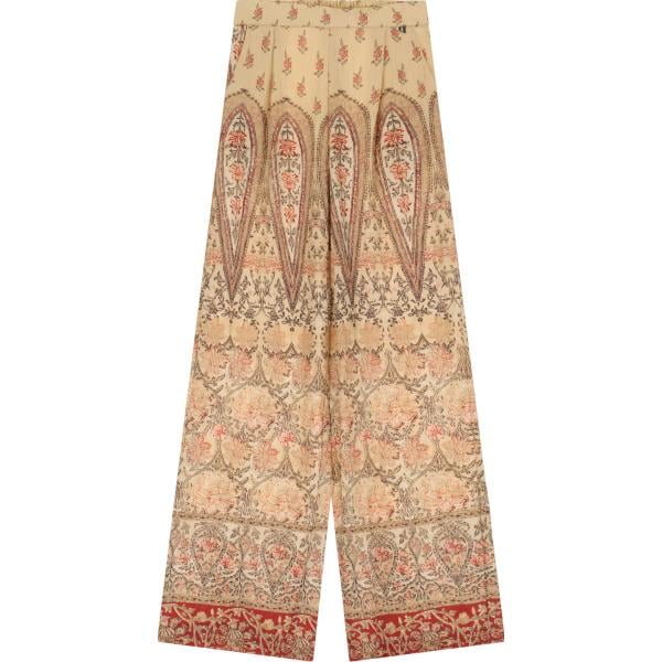 pantaloni Dixie marrone con stampe