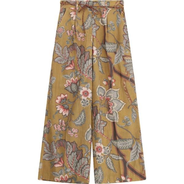 pantaloni a palazzo Dixie marrone a fiori