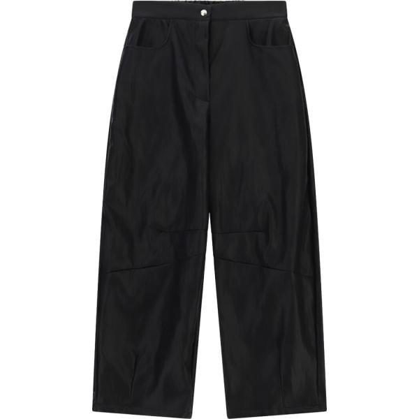 Pantaloni a palazzo da donna in nero pece a vita alta Dixie