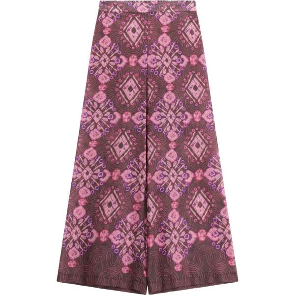 pantaloni Dixie marrone con stampe