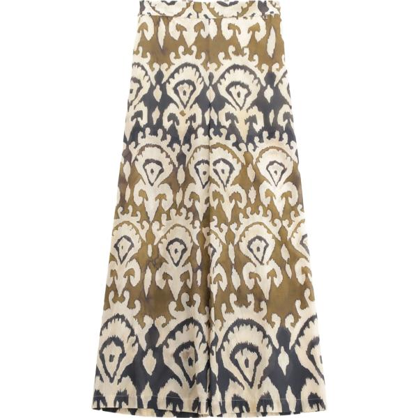pantaloni Dixie marrone con stampe