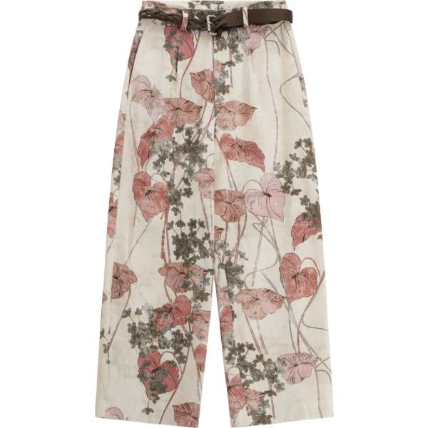 pantaloni Dixie bianco con stampe
