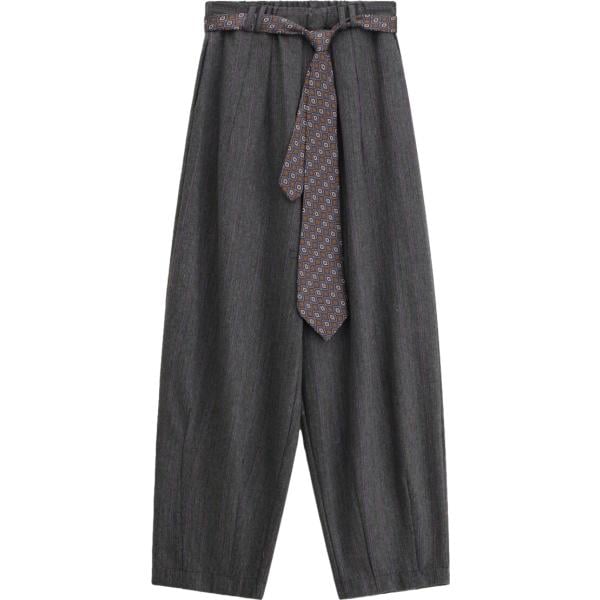 pantaloni a palazzo Dixie grigio a righe