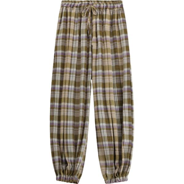 pantaloni Dixie marrone a quadri