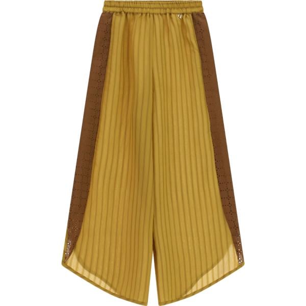 pantaloni a palazzo Dixie marrone a righe