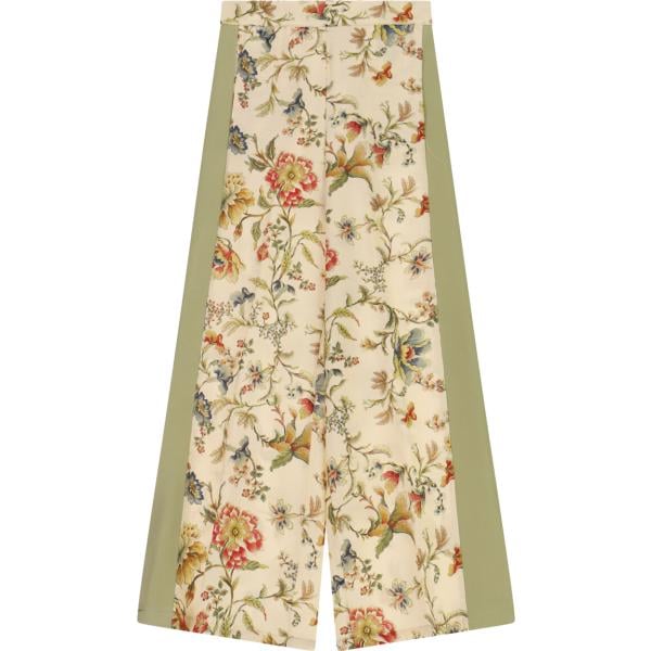 pantaloni a palazzo Dixie marrone a fiori