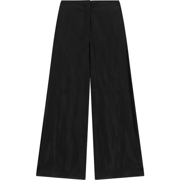 Pantaloni a palazzo da donna in nero pece a vita alta Dixie