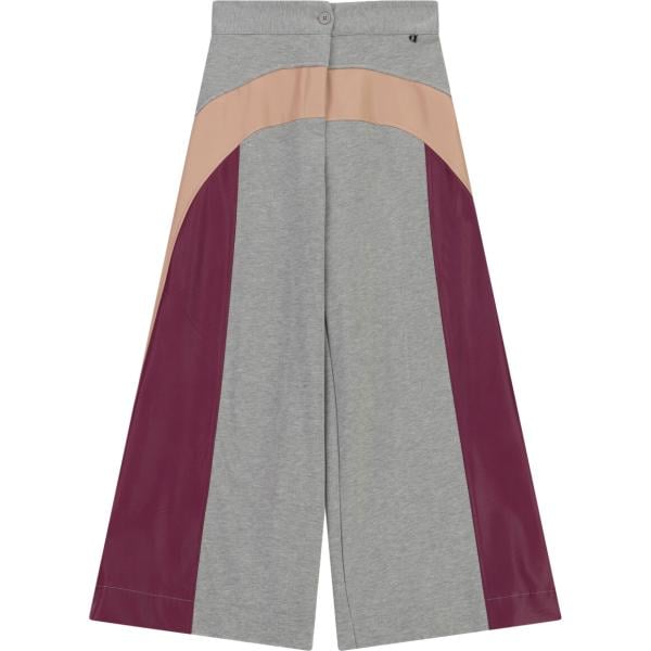 Pantaloni a palazzo da donna in grigio chiaro a vita alta Dixie