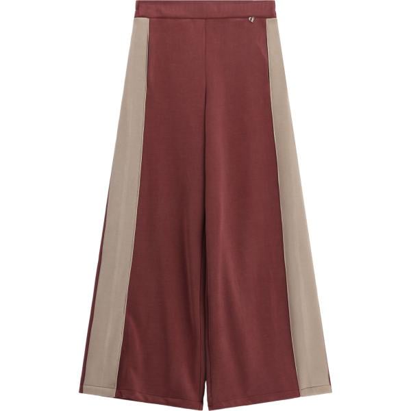 Pantaloni a palazzo da donna in marrone scuro a vita alta Dixie