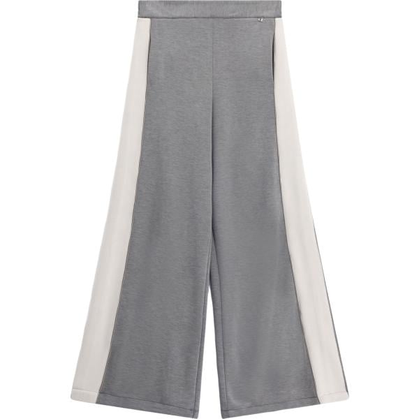 Pantaloni a palazzo da donna in grigio chiaro a vita alta Dixie