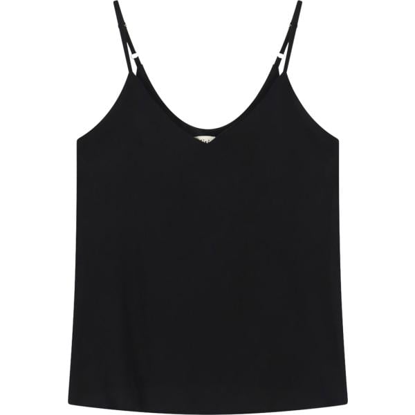 Top da donna in nero pece con spalline Dixie