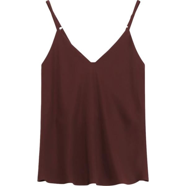 top da donna in marrone scuro con spalline Dixie