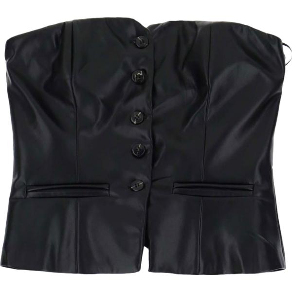 top Dixie nero tinta unita