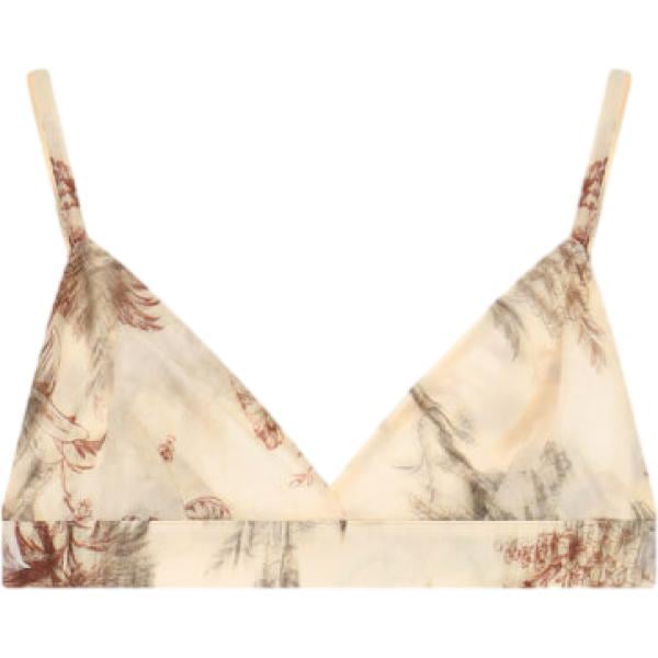 top Dixie marrone con stampe