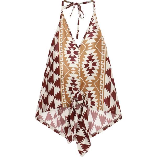 Top da donna geometrica con spalline Dixie