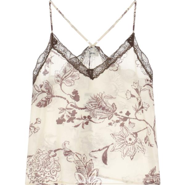 top Dixie bianco con stampe