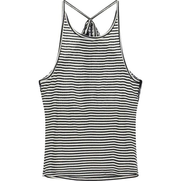 top da donna a righe con pizzo con spalline Dixie