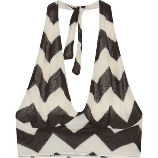 top Dixie multicolore geometrica