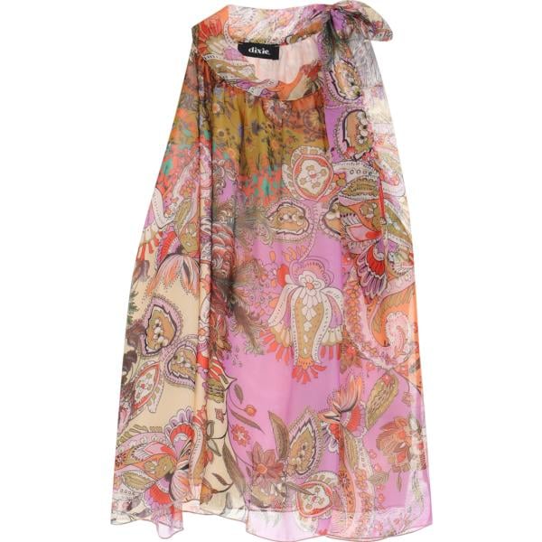 top Dixie rosa a fiori