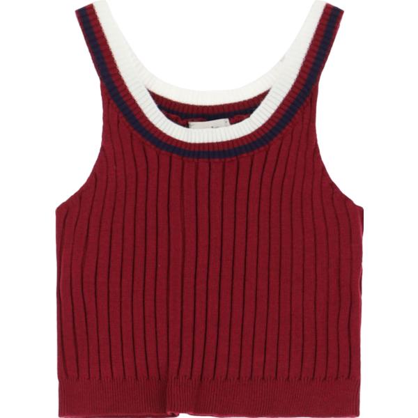 top Dixie rosso a righe