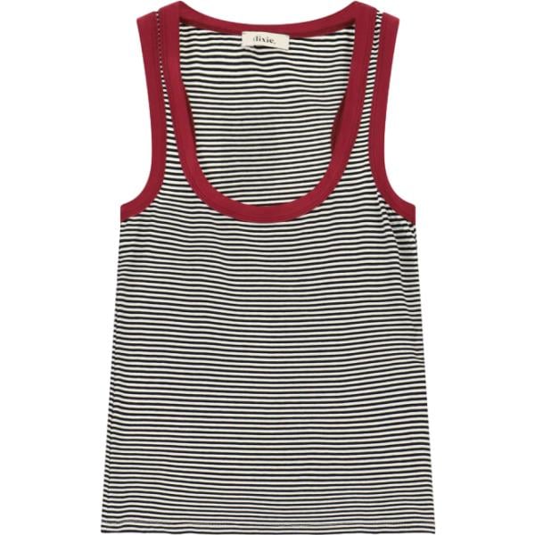 top Dixie grigio a righe