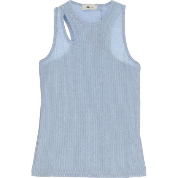 top Dixie blu tinta unita