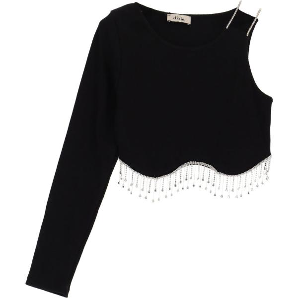 top Dixie nero tinta unita