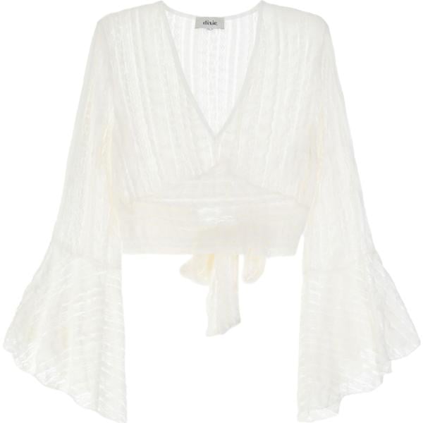 top Dixie bianco a righe