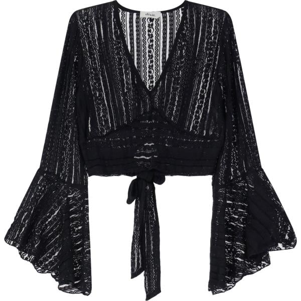 top Dixie nero a righe