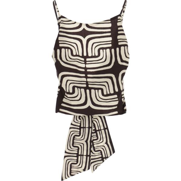 top Dixie multicolore geometrica