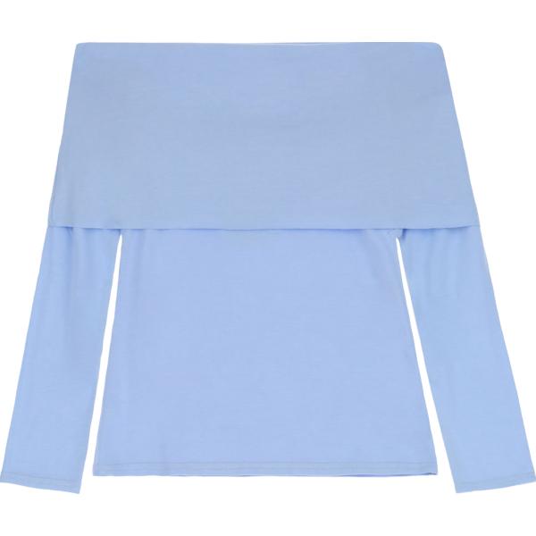top Dixie blu tinta unita
