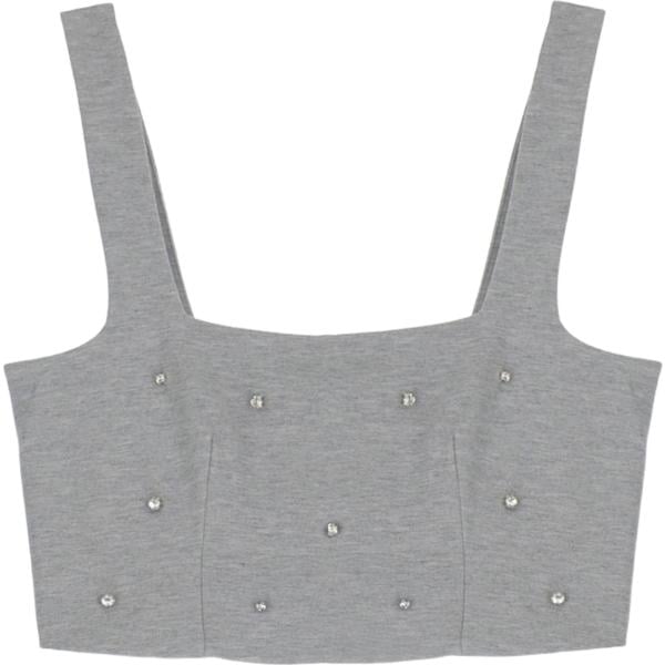 top Dixie grigio tinta unita