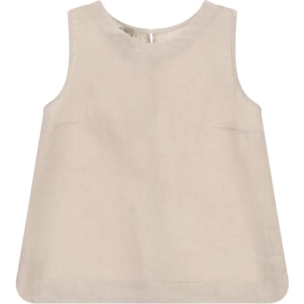 Canottiera da donna in beige sabbia girocollo senza maniche Dixie