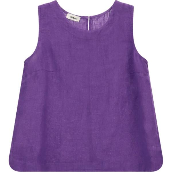 Canottiera da donna in viola scuro girocollo senza maniche Dixie