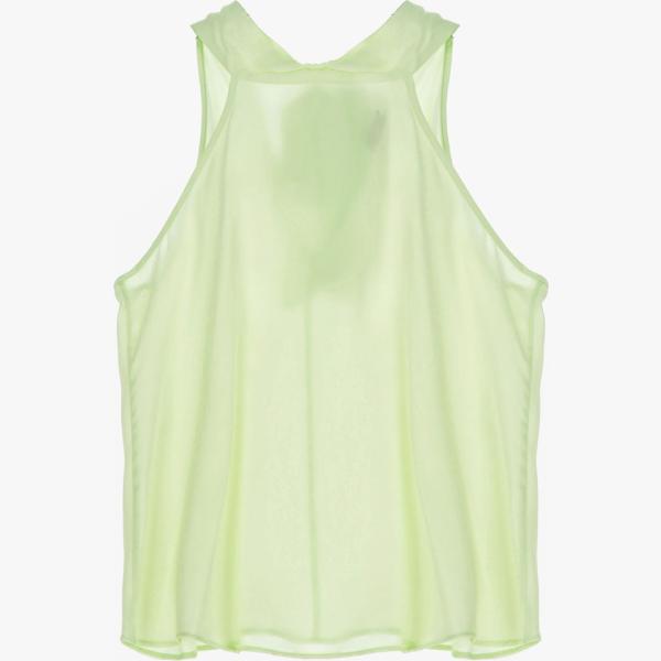 top Dixie verde tinta unita