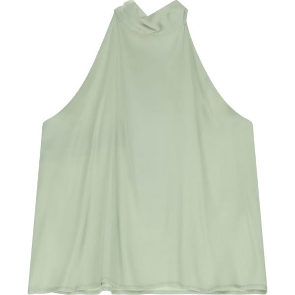 top Dixie verde tinta unita