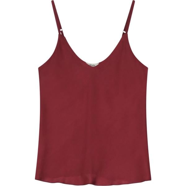 top Dixie rosso tinta unita