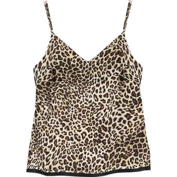 top Dixie marrone con stampe