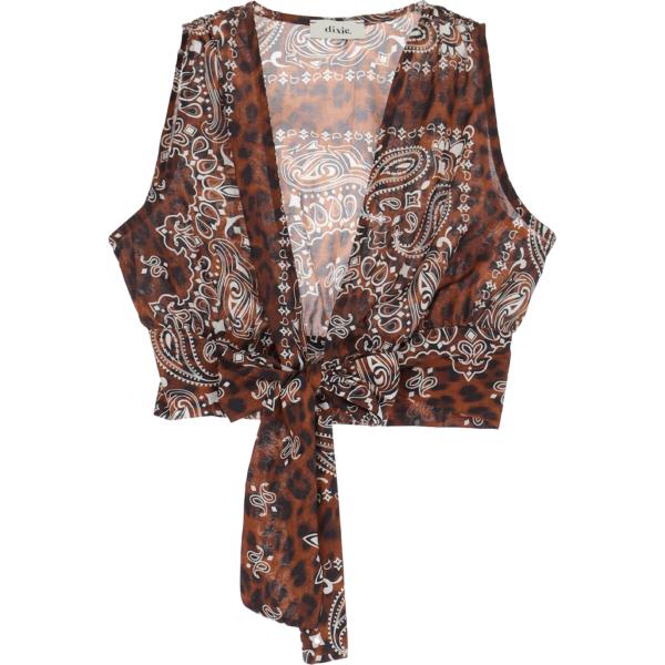 top Dixie marrone paisley