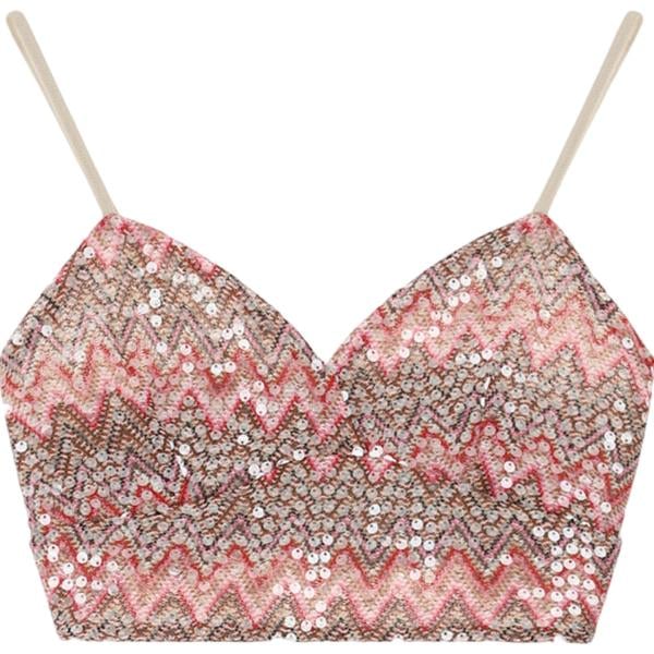top Dixie rosa geometrica