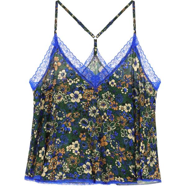 top Dixie grigio a fiori