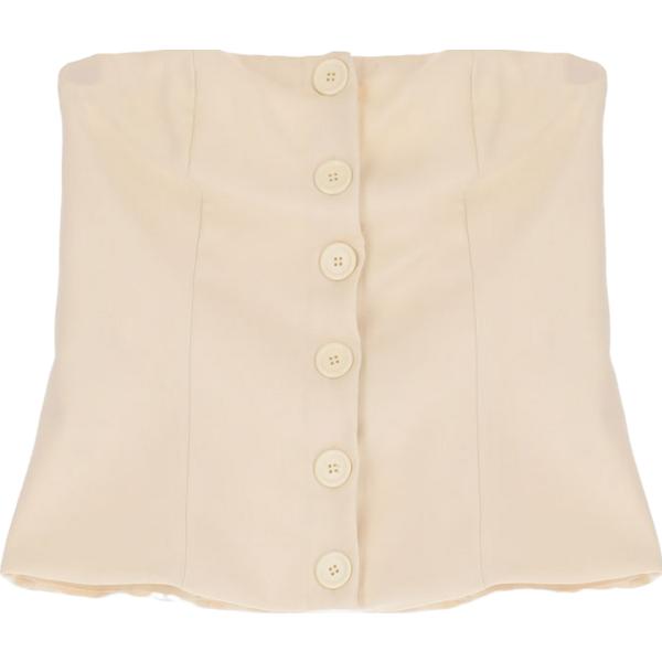 top Dixie bianco tinta unita