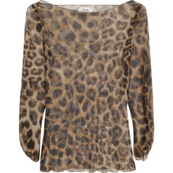 top Dixie marrone animalier