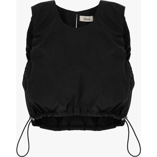 top Dixie nero tinta unita