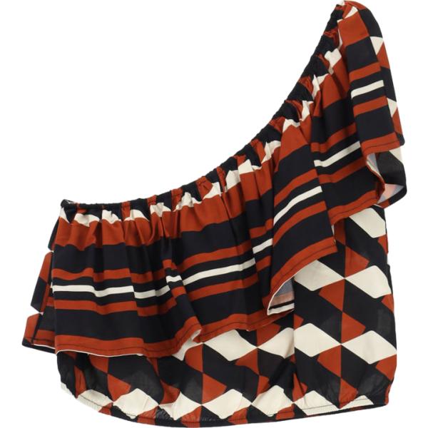 top Dixie nero geometrica