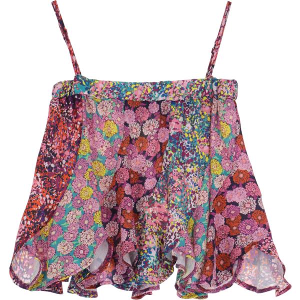 canottiere Dixie viola a fiori
